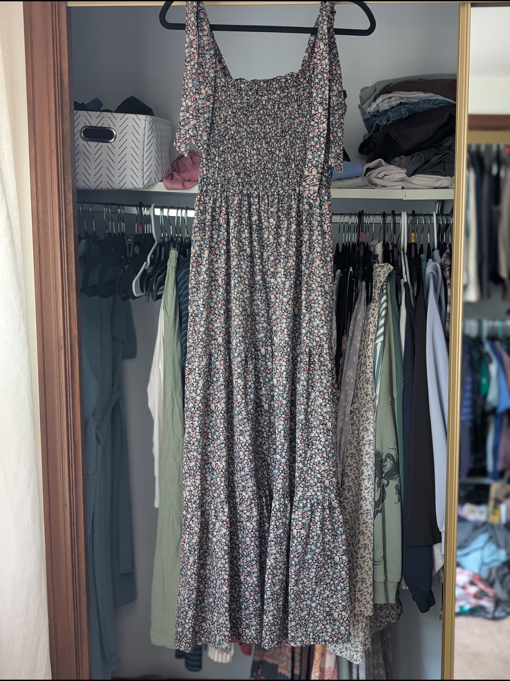 Floral Maxi Sundress - Black/Pink Floral